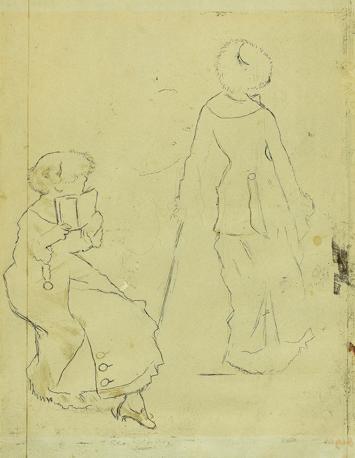  Degas - Study for Mary Cassatt at the Louvre The Etru2